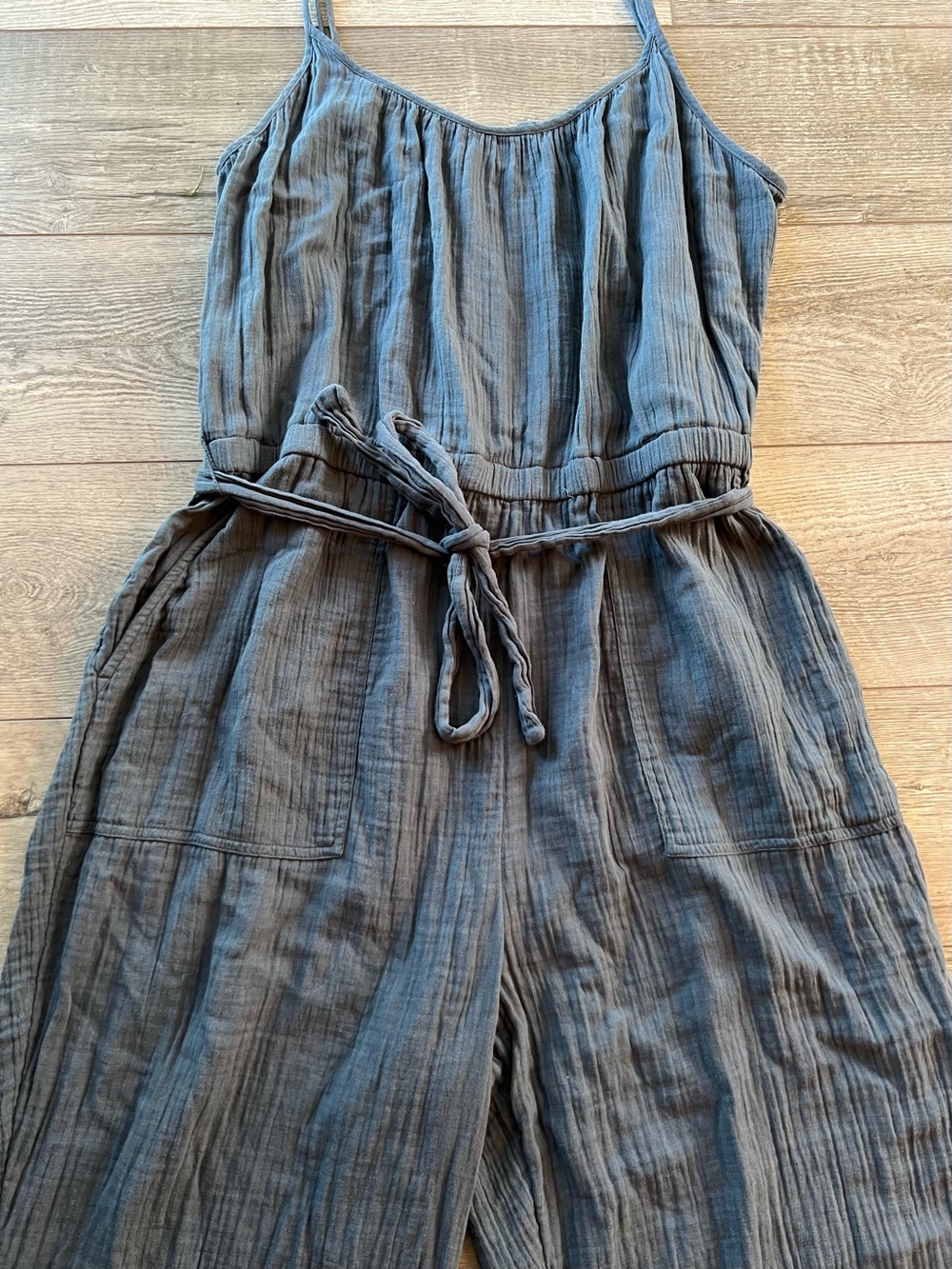 LOFT Blue Belted Jumpsuit | Size XL - Picture 3 of 6